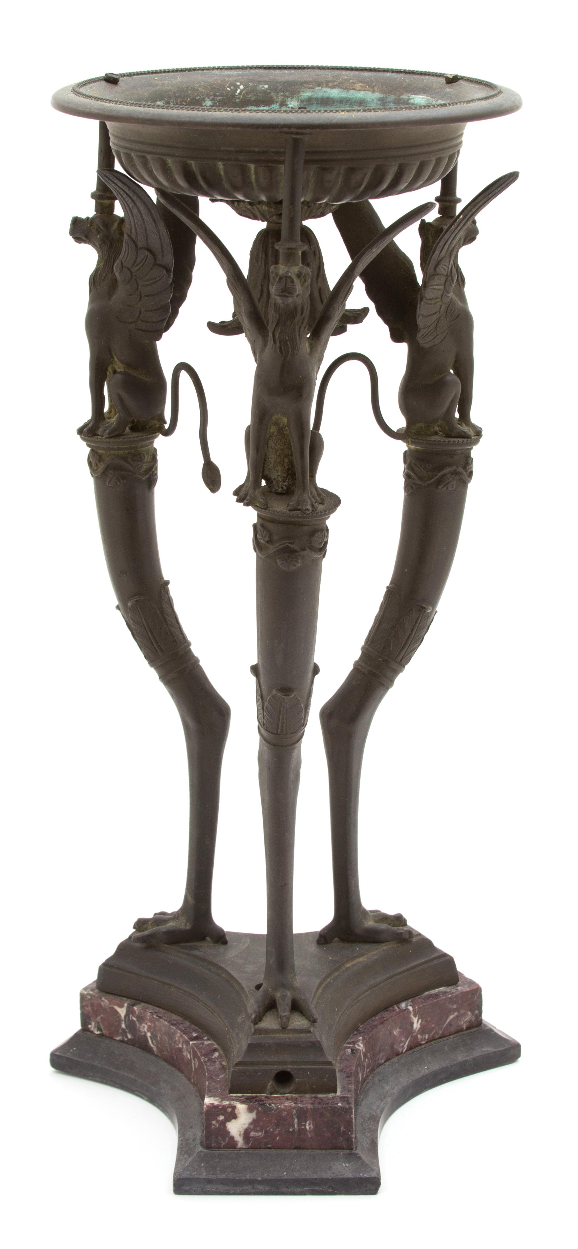 An Italian Bronze Tazza Height 14 inches. — 19TH CENTURY