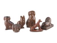 A Group of Sewer Tile and Redware Animal Figures