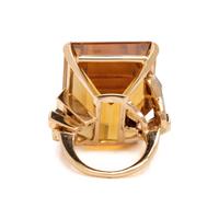 Retro, Citrine, Ruby, and Diamond Ring