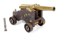 An American Brass Signal Cannon Length 29 inches. — STRONG FIREARMS CO., NEW HAVEN, 20TH CENTURY
