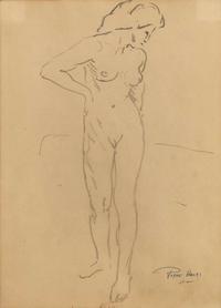 Robert Henri (American, 1865-1929) - Standing Female Nude