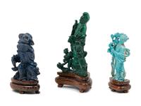 Three Chinese Carved Hardstone Figures