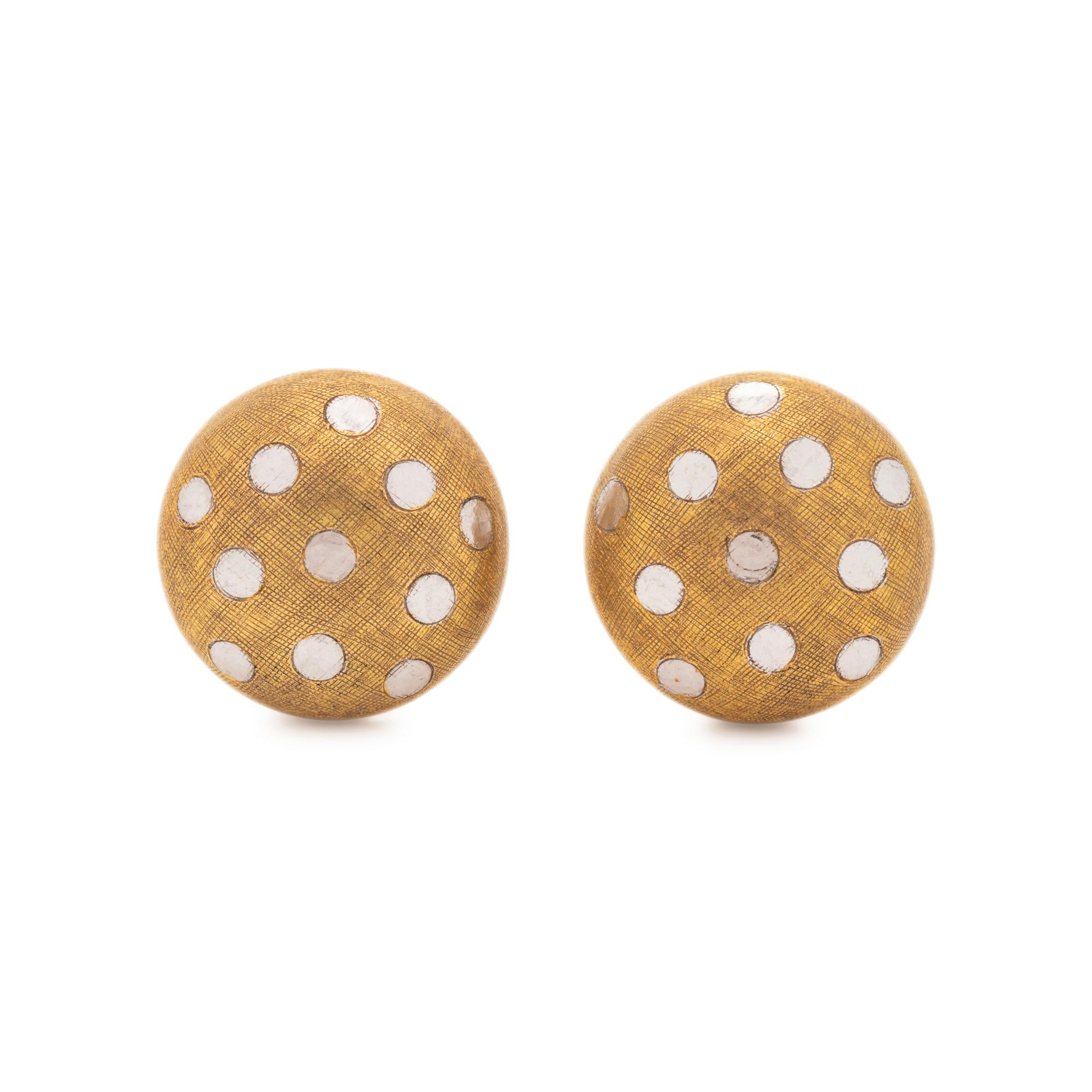 BICOLOR GOLD EARCLIPS