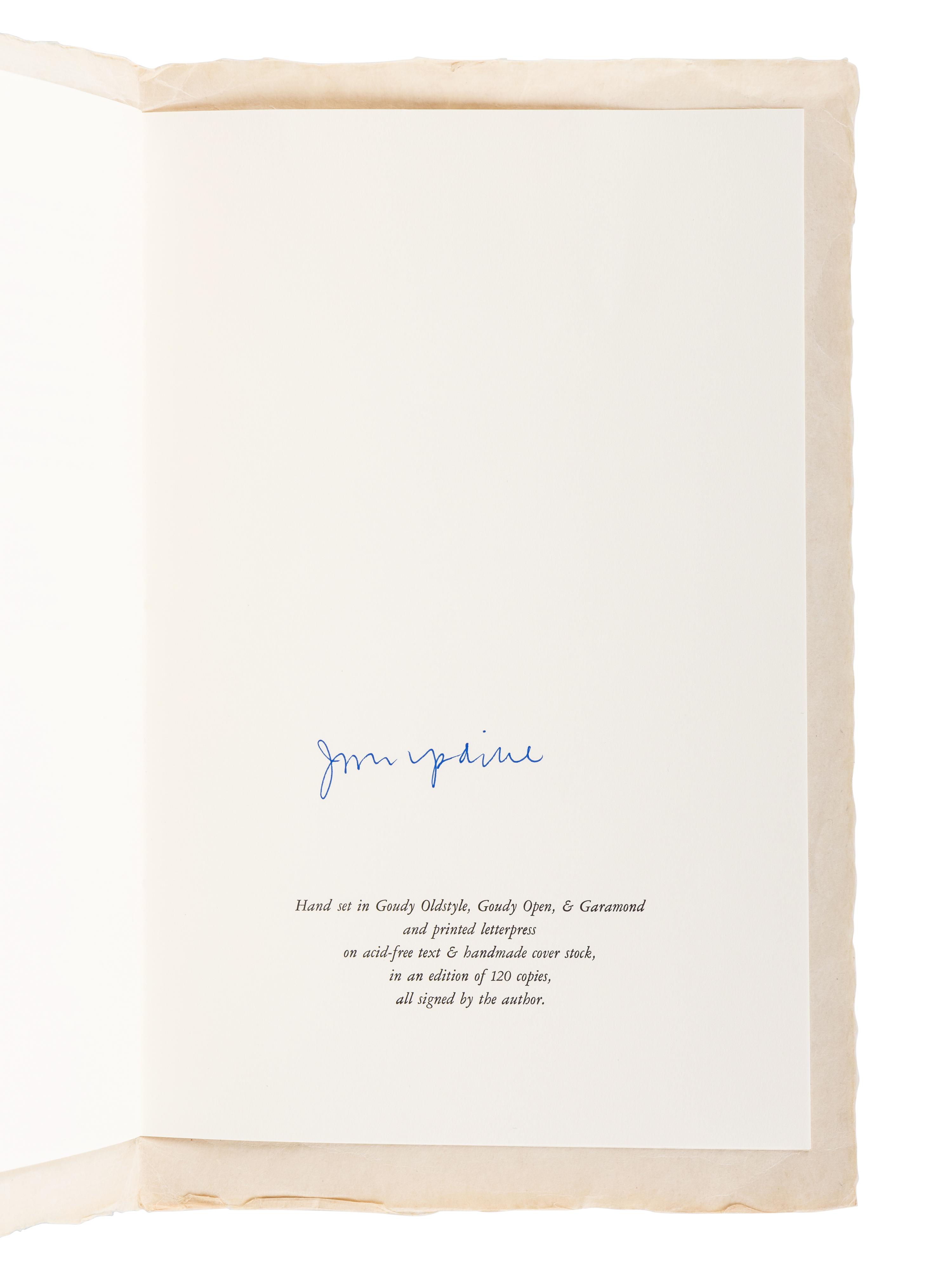 UPDIKE, John (1932-2009). A group of 17 limited edition pamphlets of Updike’s works, MANY SIGNED, comprising: