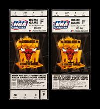 A Collection of 10 Chicago Bulls Michael Jordan Last Dance Era 1995-96 Regular Season and Playoff Tickets and Stubs,