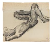Male Nude Lying on His Back , 1951