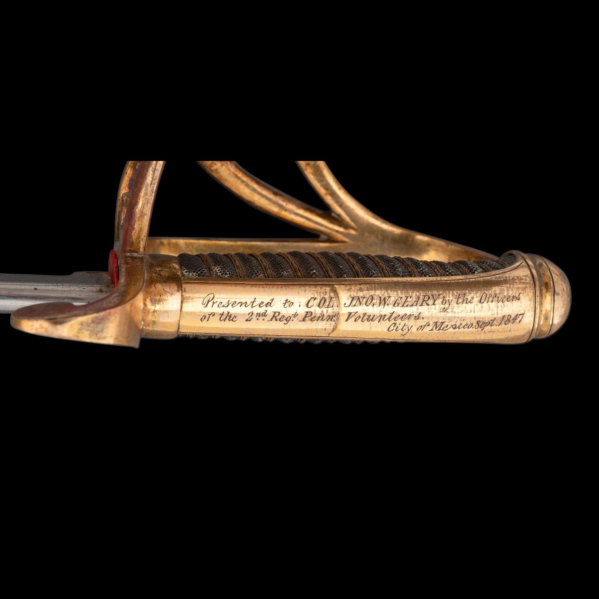 Exceptional Mexican War Captured Dragoon Saber Presented to John W. Geary, General and later Governor of Kansas and Pennsylvania with (3) CDV's
