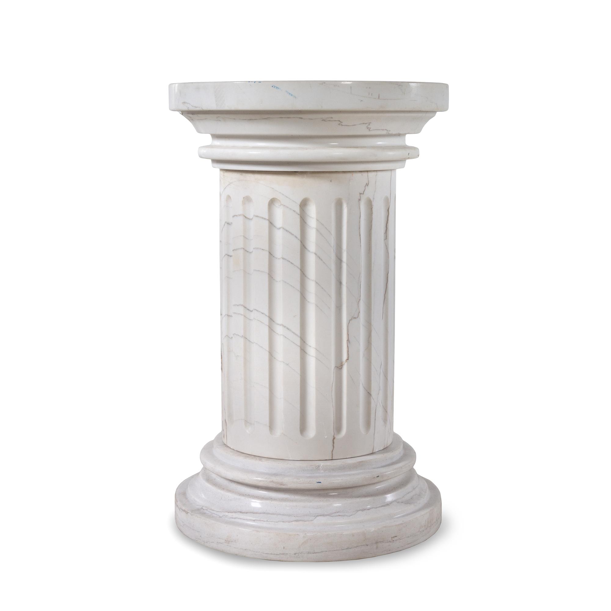 A Carved Marble Pedestal