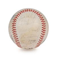 A 1992 Los Angeles Dodgers Team Signed Autograph Baseball - 22 Total With Mike Piazza and Pedro Martinez Rookie Era Signatures (Beckett Authentication Services Letter),