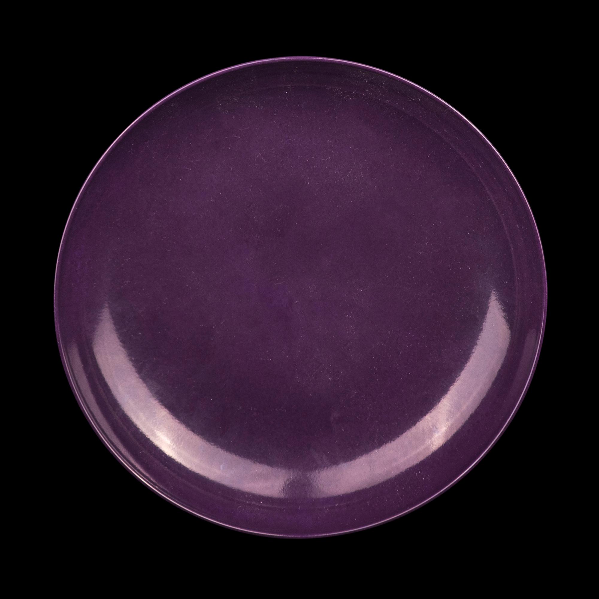 A Chinese Purple Glazed Porcelain Plate