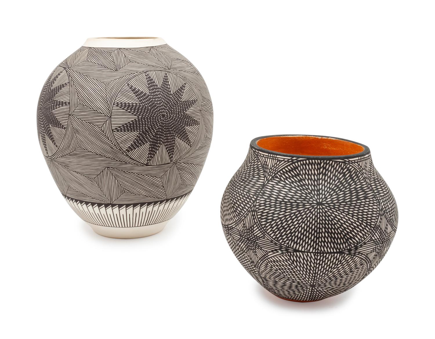 Two Acoma Fineline Vessels