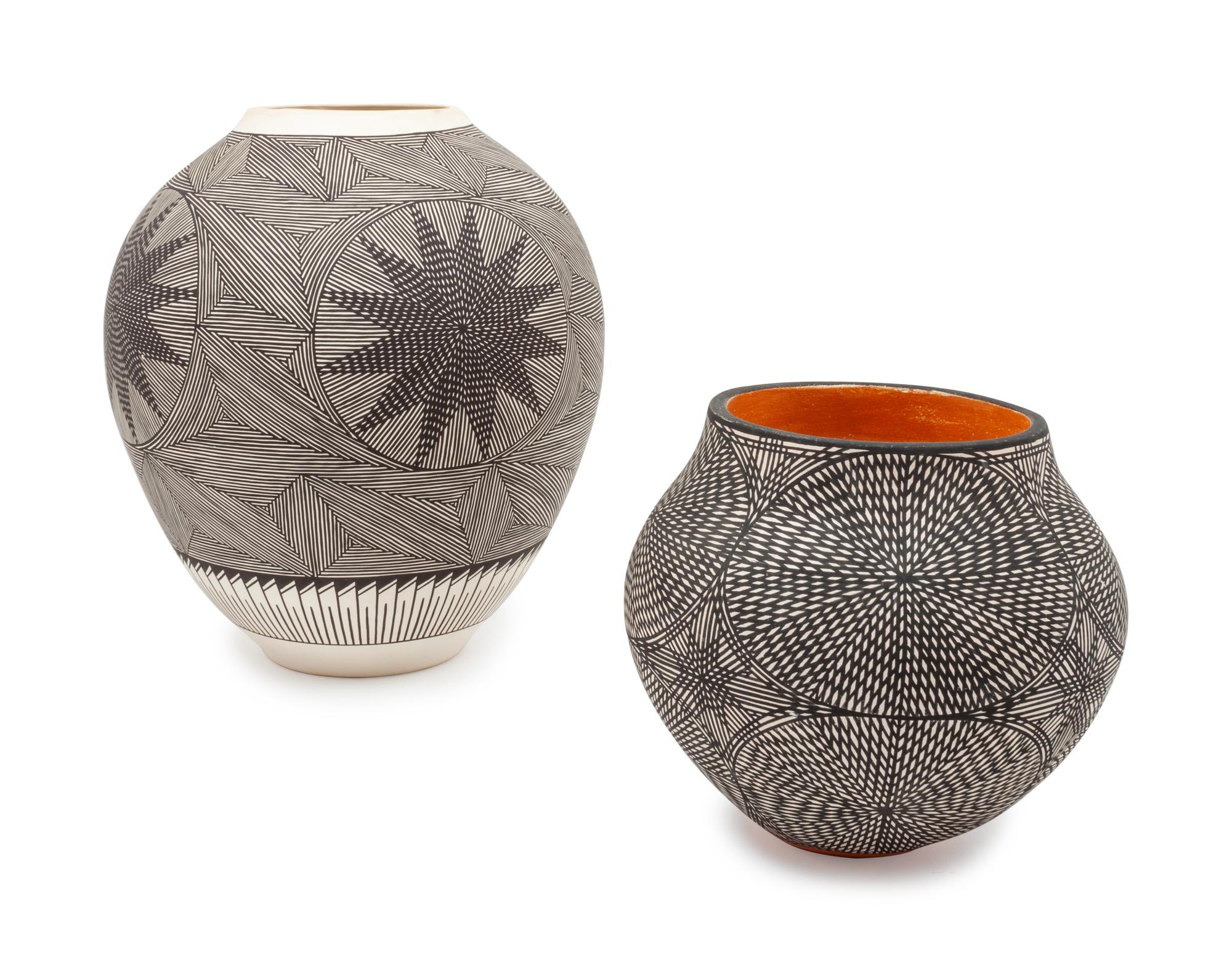 Two Acoma Fineline Vessels