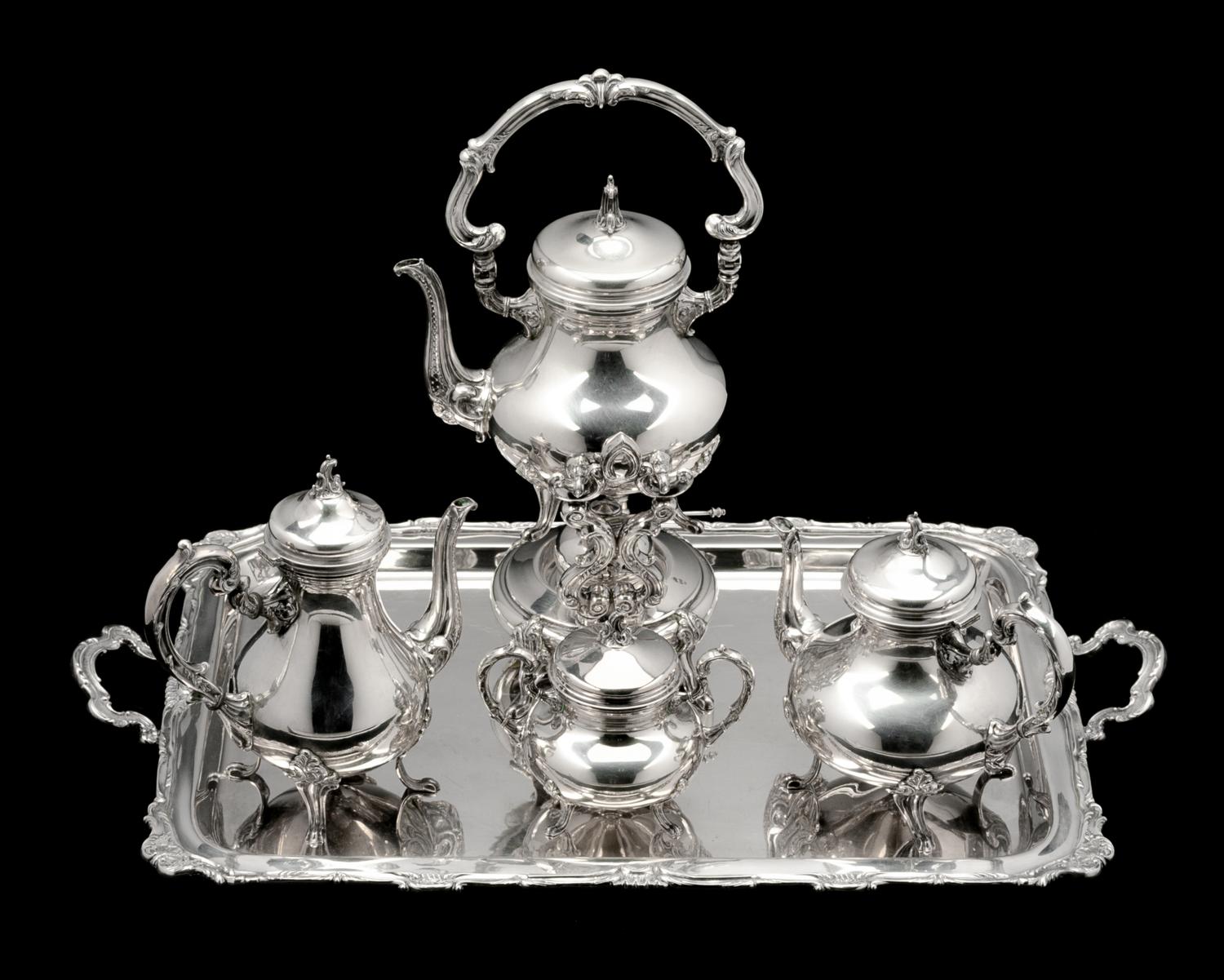 A Peruvian Silver Seven-Piece Tea and Coffee Service