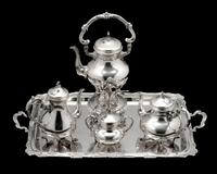A Peruvian Silver Seven-Piece Tea and Coffee Service
