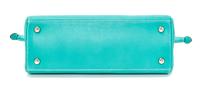 An Hermes Aqua Box Calf Paris Bombay PM Handbag, 11" x 8" x 5".