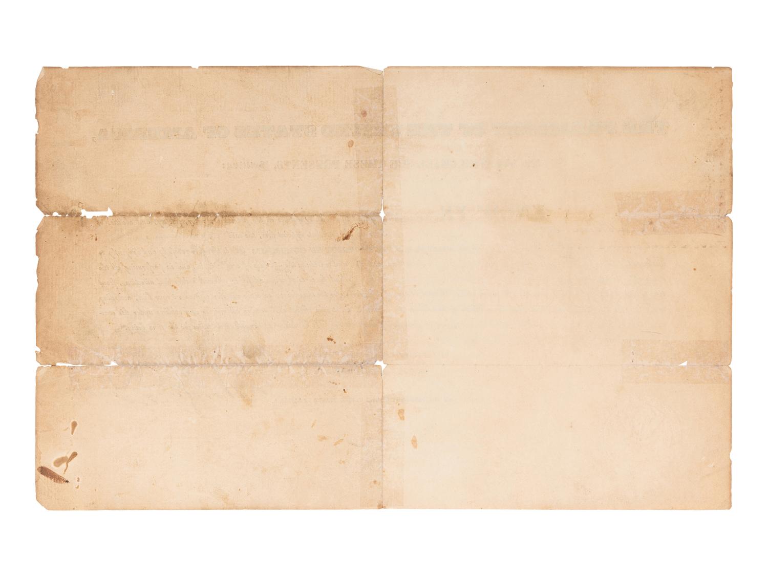JACKSON, Andrew (1767-1845). Partly printed document signed ("Andrew Jackson"), as President, countersigned by John Henry Eaton as Secretary of War. 1 October 1830.