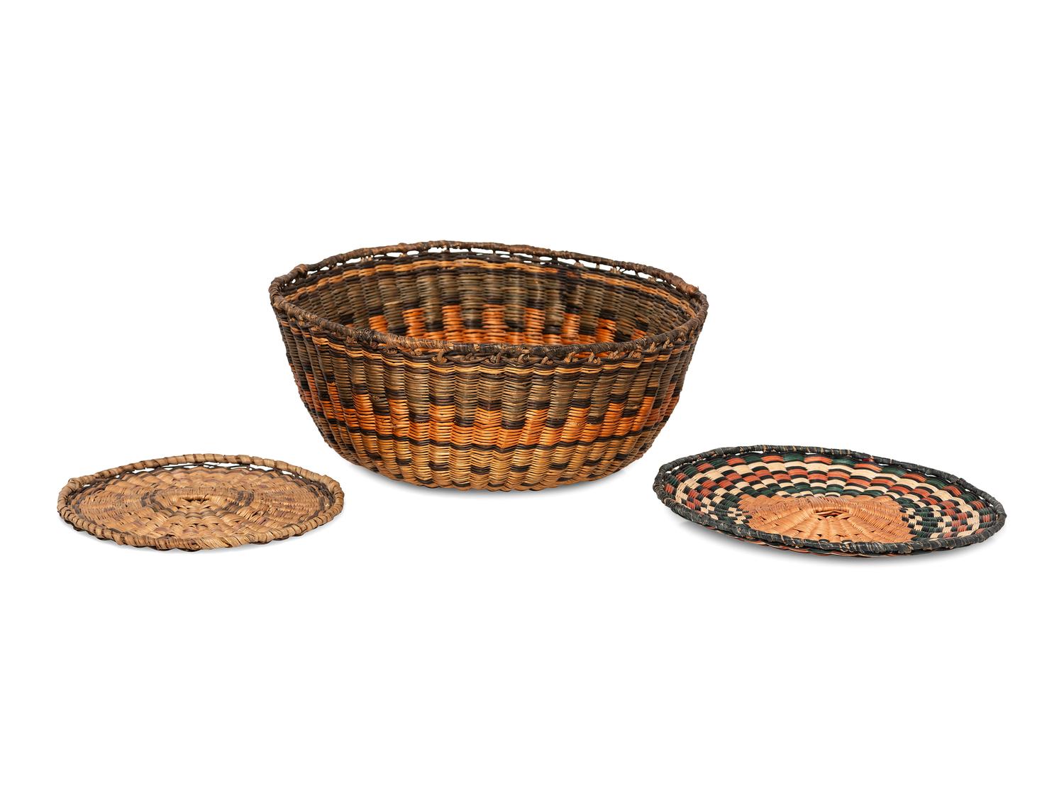 Hopi Third Mesa Polychrome Baskets