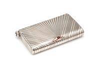 A Russian Silver Cigarette Case, Maker's Mark of K. Faberge, Master Mark of Anders Nevalainen, St. Petersburg, Early 20th Century, the