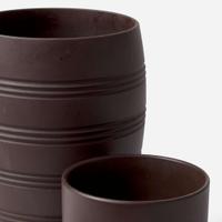 Two Wedgwood Keith Murray (1892-1981) Designed Bronzed Black Basalt Items UK, 1930s