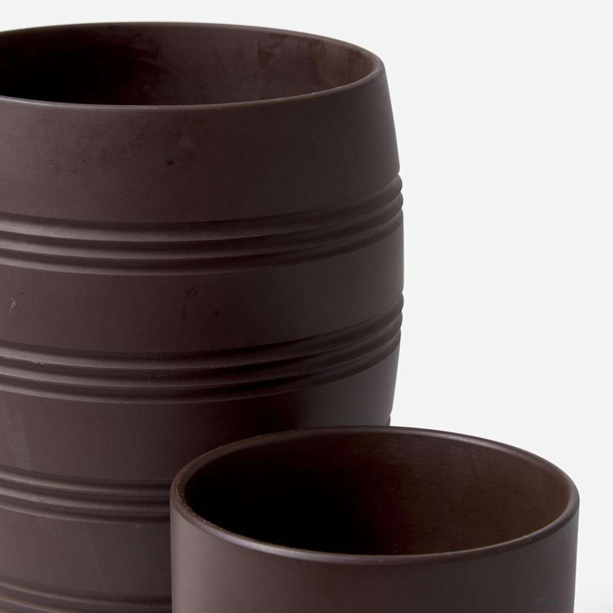 Two Wedgwood Keith Murray (1892-1981) Designed Bronzed Black Basalt Items UK, 1930s