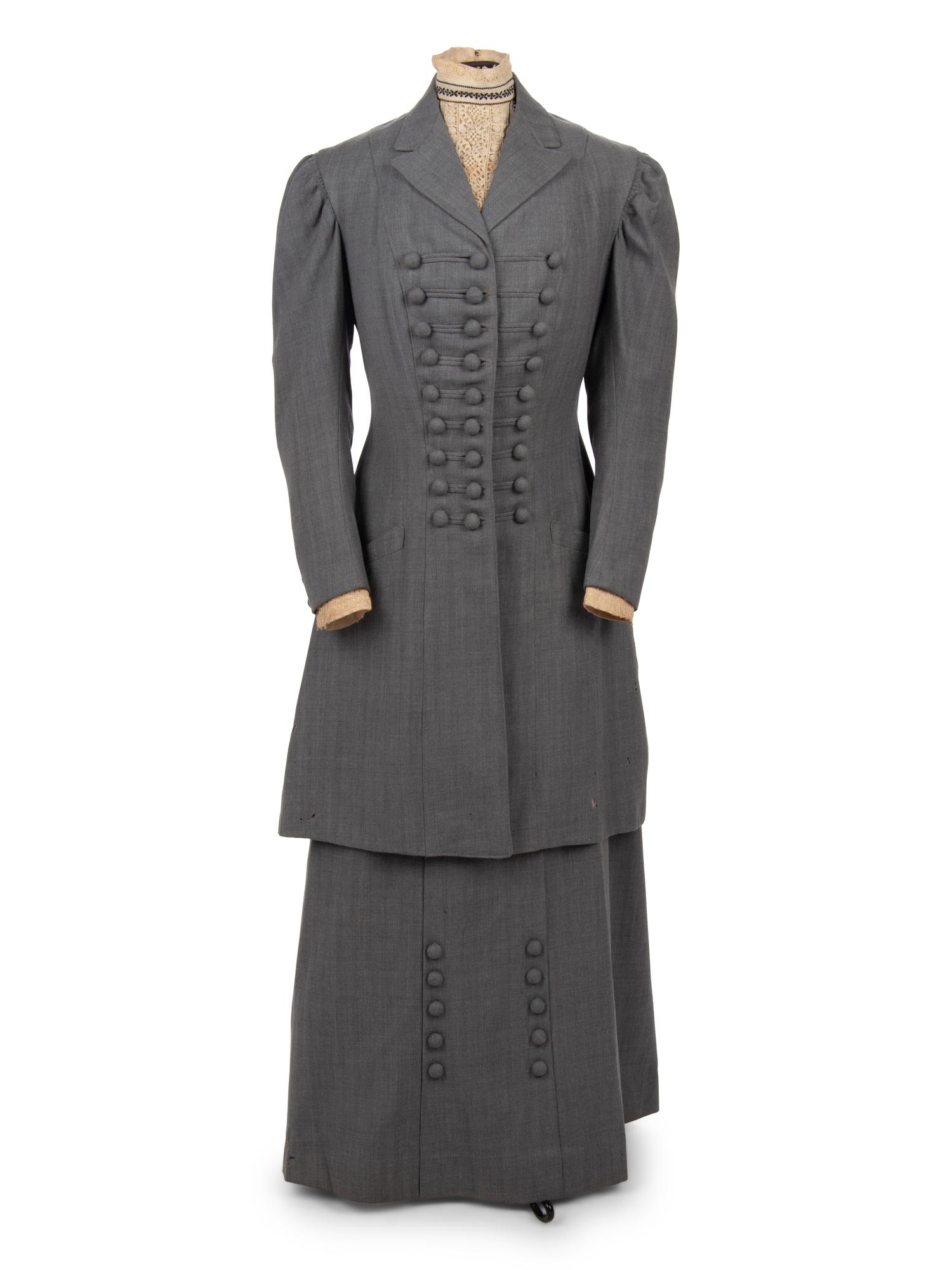 Three-Piece Wool Walking Suit, 1900-10s