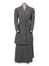 Three-Piece Wool Walking Suit, 1900-10s
