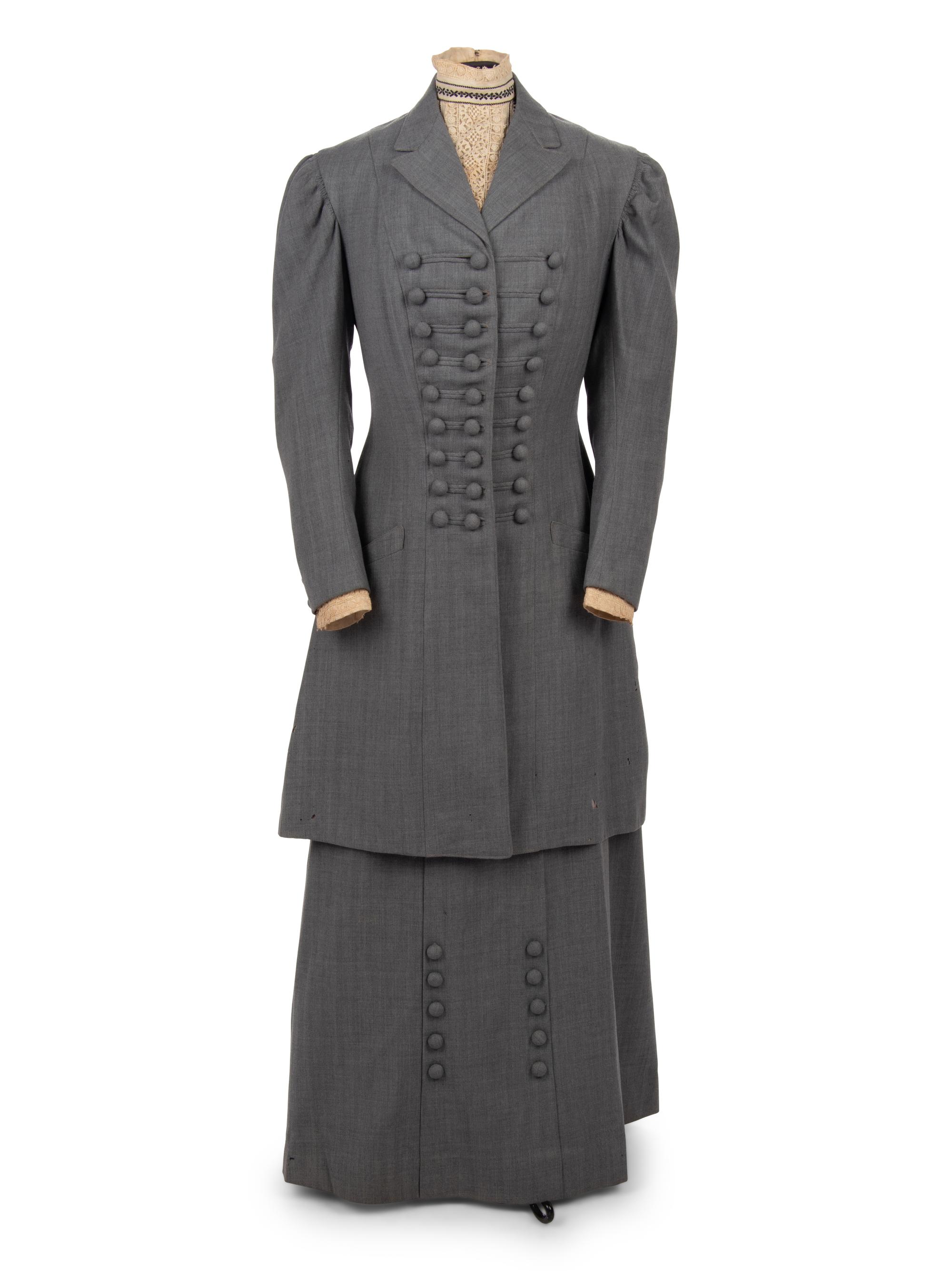 Three-Piece Wool Walking Suit, 1900-10s