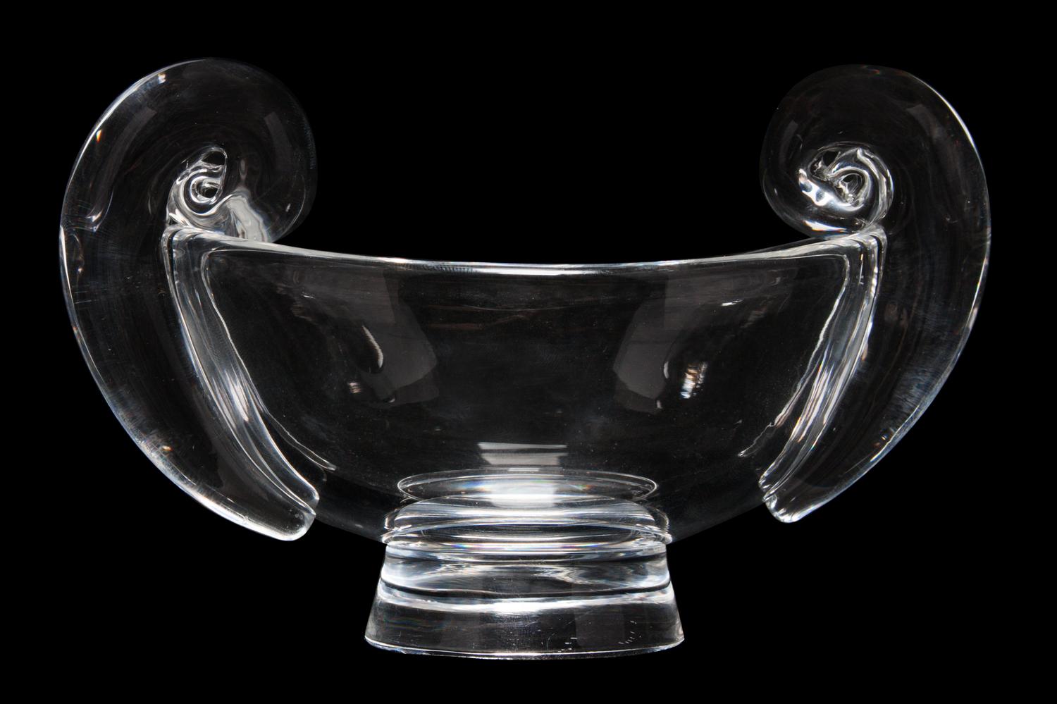 A Steuben Glass Bowl Width 5 1/2 inches.