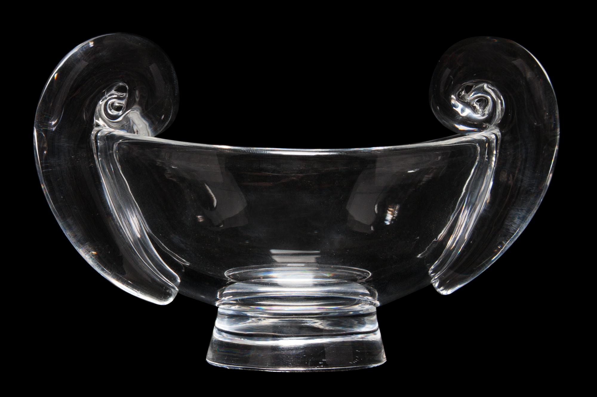 A Steuben Glass Bowl Width 5 1/2 inches.