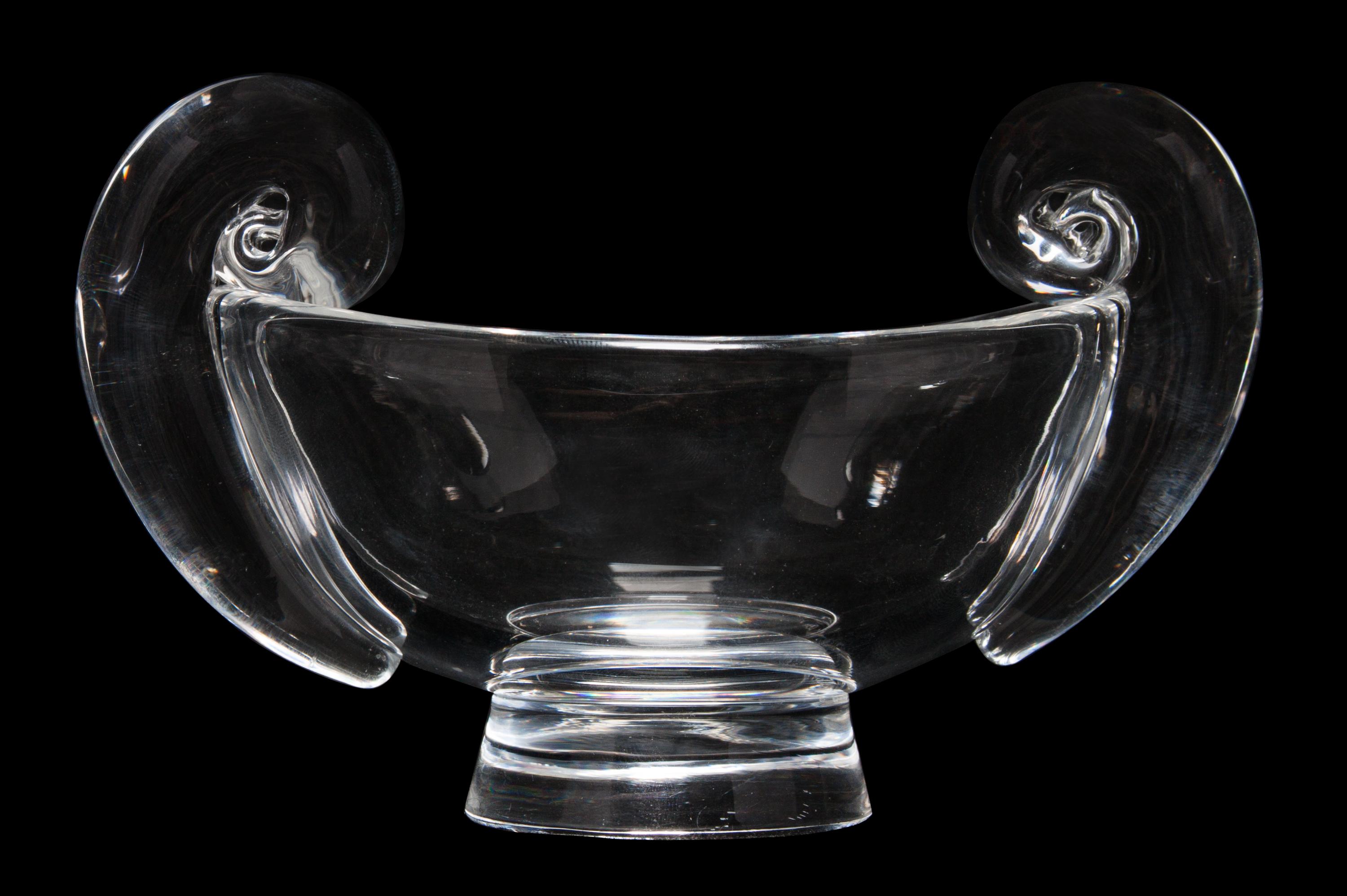 A Steuben Glass Bowl Width 5 1/2 inches.