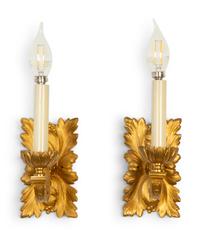 A Set of Four Gilt Bronze Single-Light Sconces