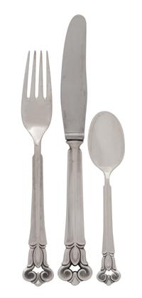 A Danish Silver Flatware Set