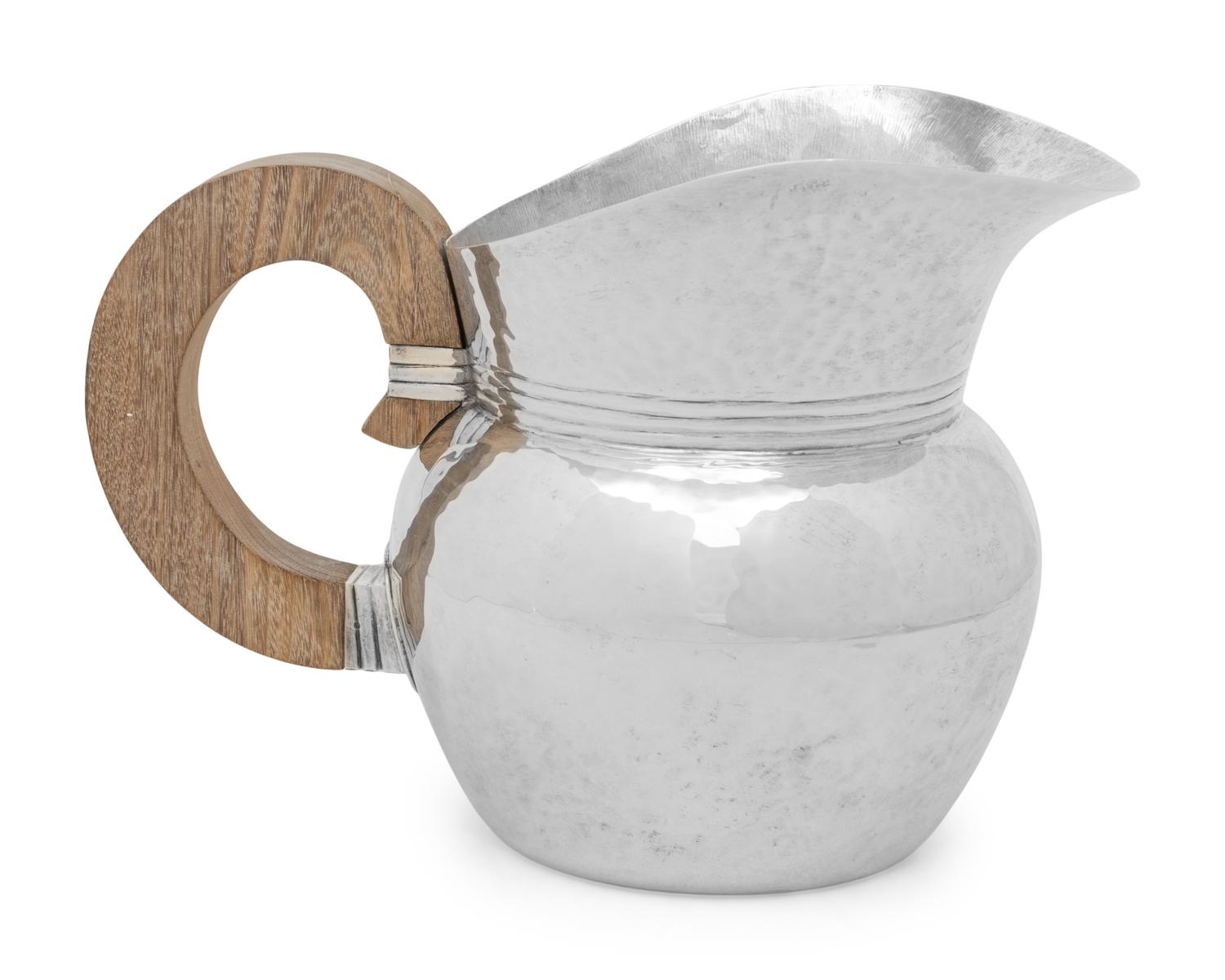 A Mexican Silver Water Pitcher