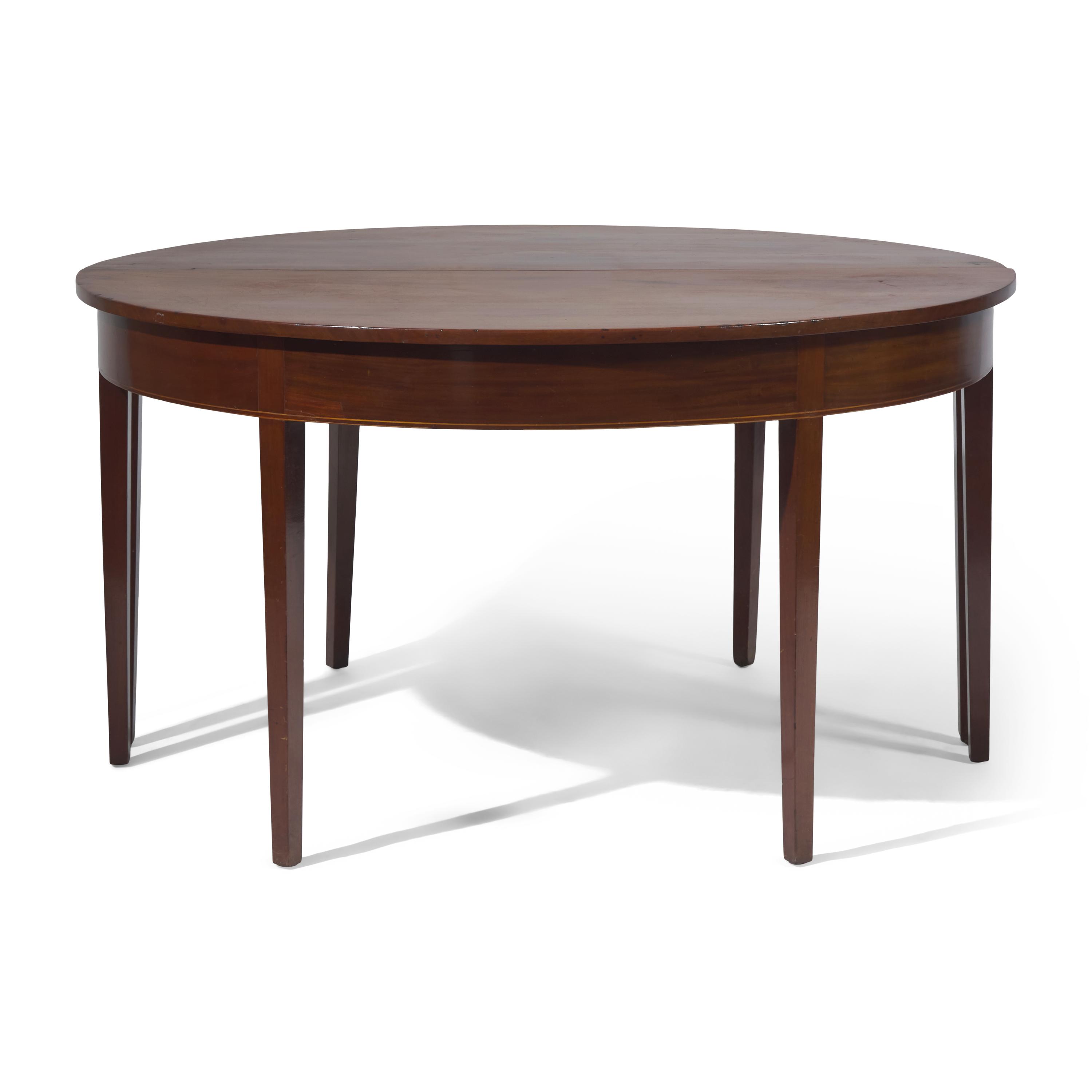 A George III Mahogany Three-Part Dining Table