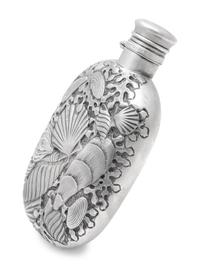 A Gorham Silver Sea Themed Flask