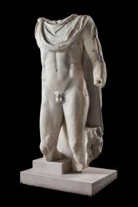 A Roman or Later Marble Torso of a God