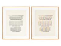 All One, Two, Three & Four Part Combinations of Lines in Four Directions (set of two), 1976
