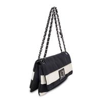 Chanel, Flap Bag in Black & White Faille