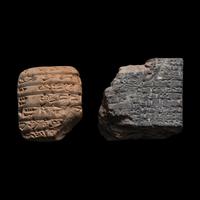 Two Sumerian Clay Cuneiform Tablets