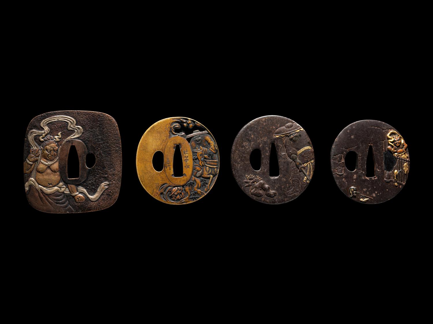 Four Japanese Metal Tsuba