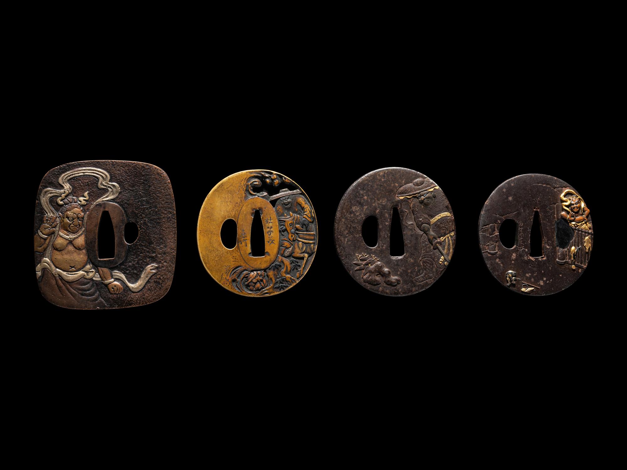 Four Japanese Metal Tsuba