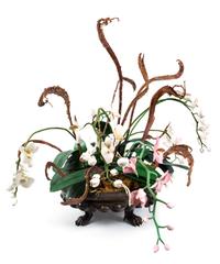 A Group of Five Decorative Vases Height of tallest 50 inches.