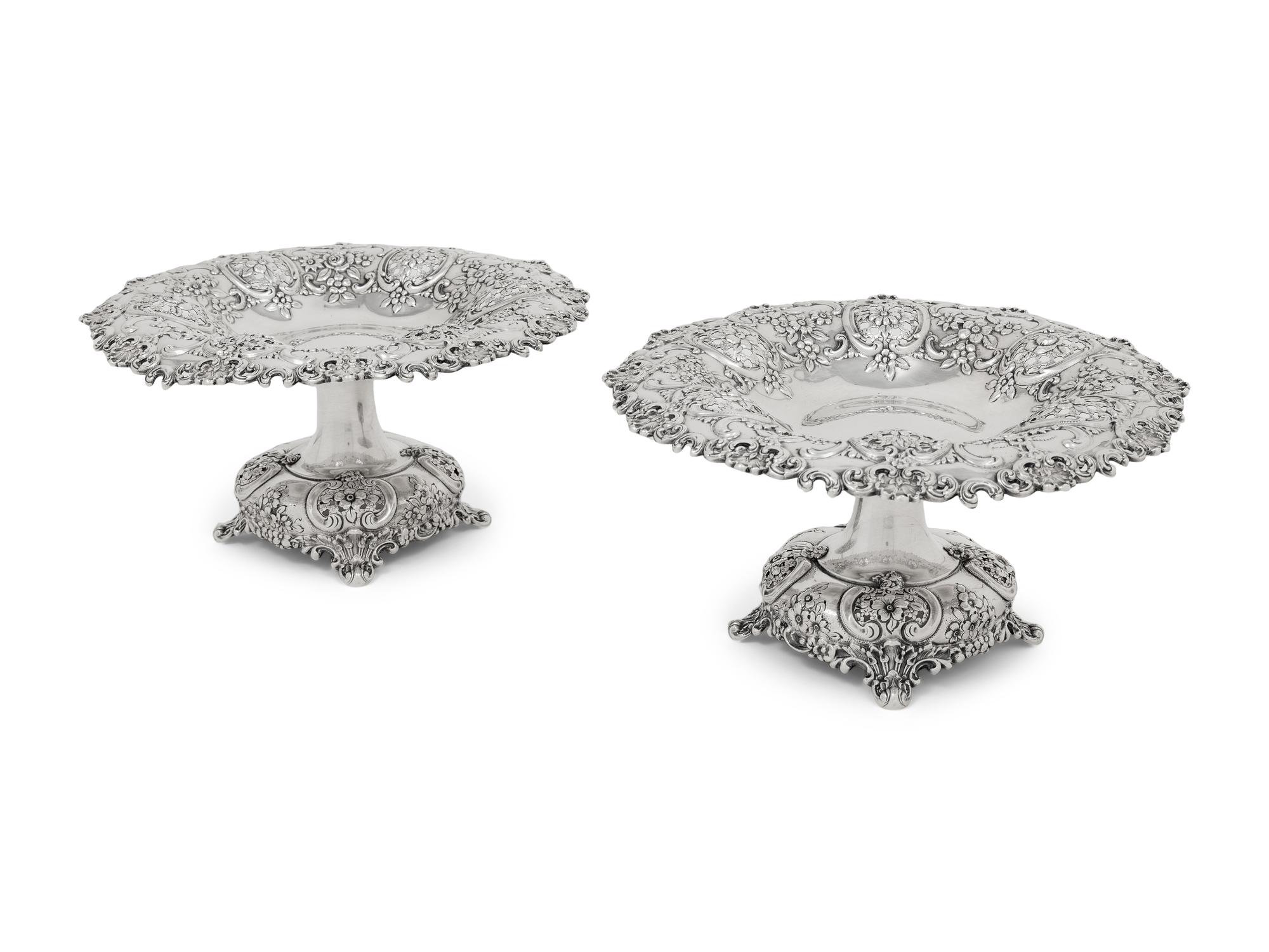 A Pair of Tiffany and Co. Silver Tazze