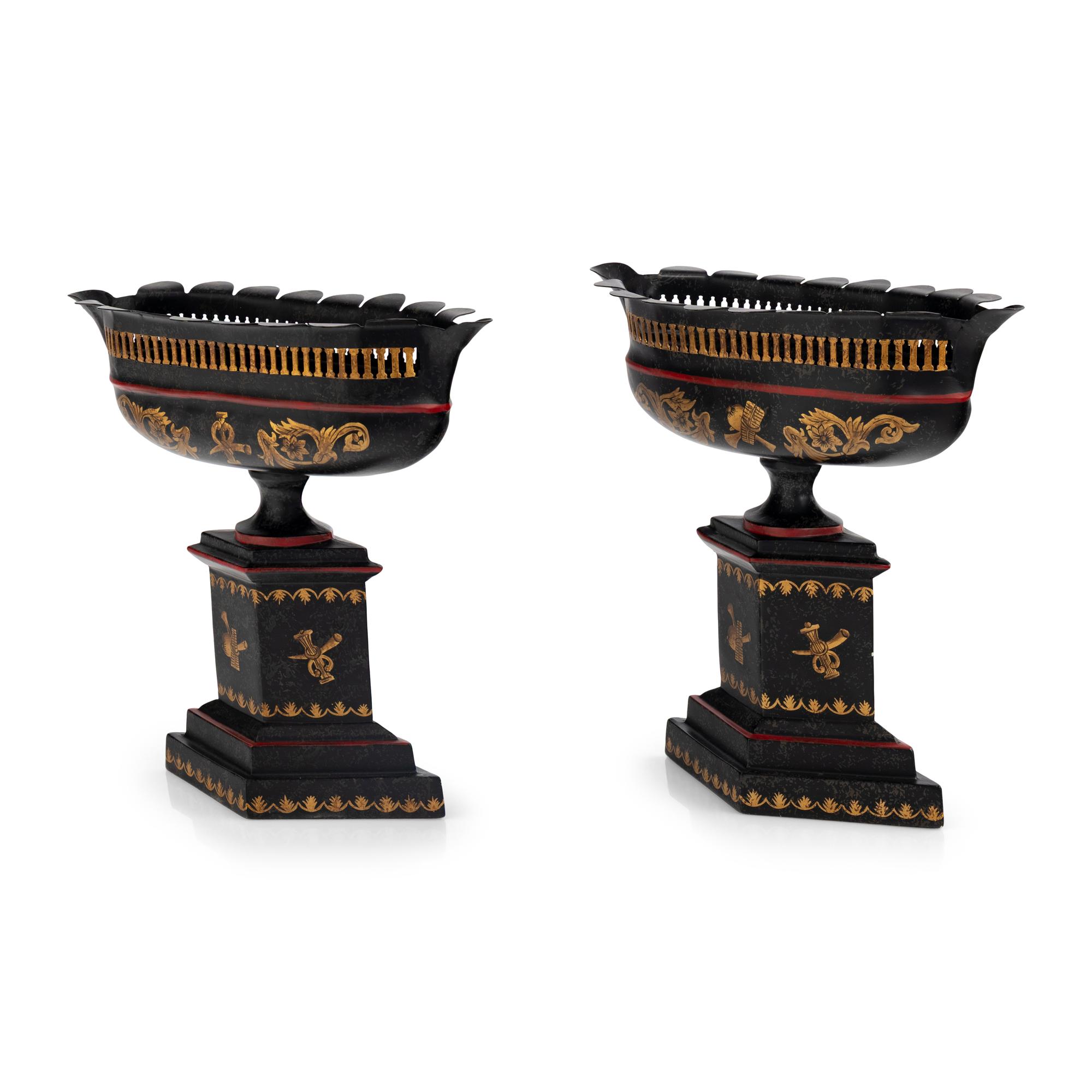 A Pair of Italian Style Tôle Jardinieres
