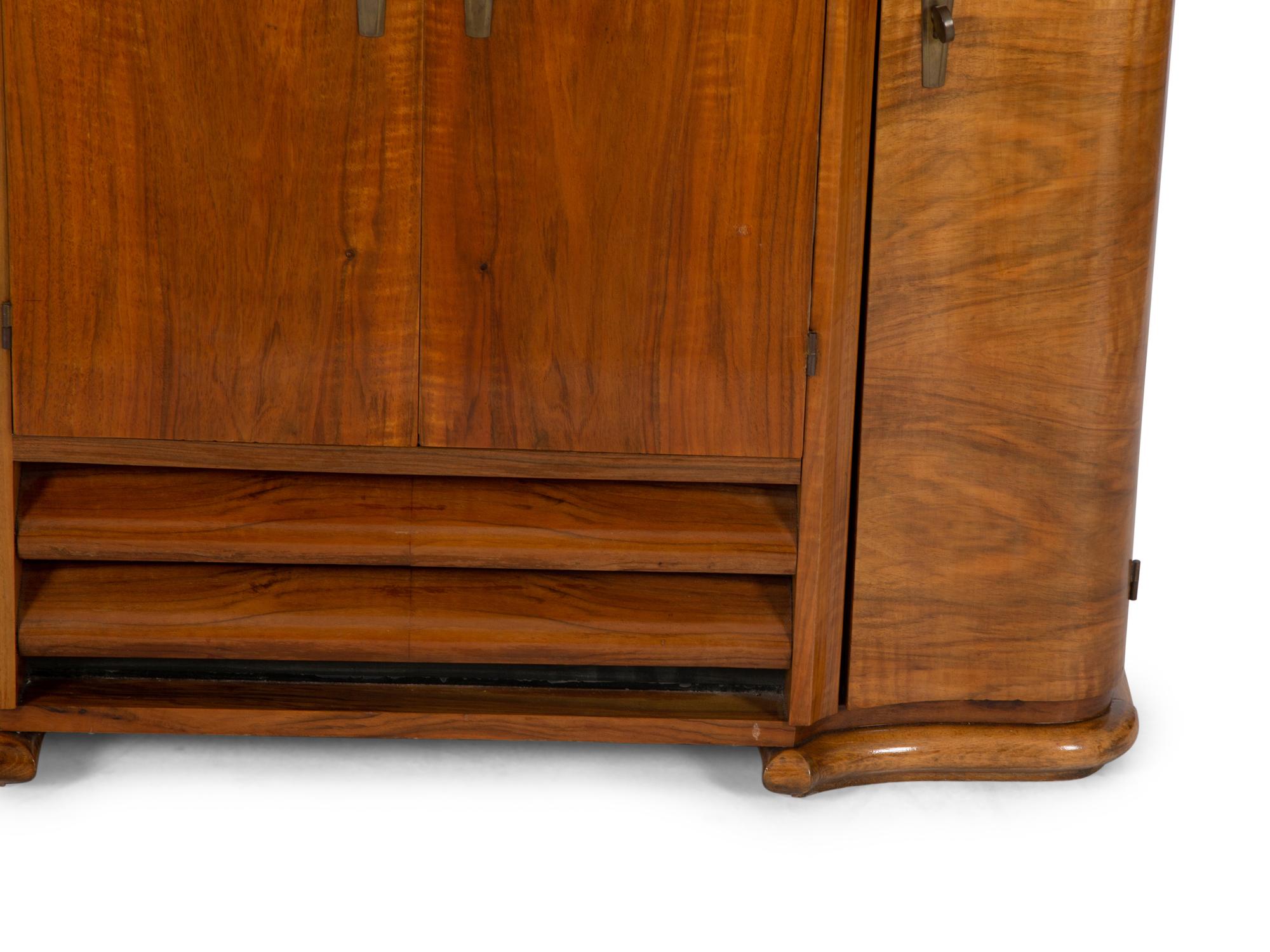 An Art Deco Figured Walnut Bar Cabinet