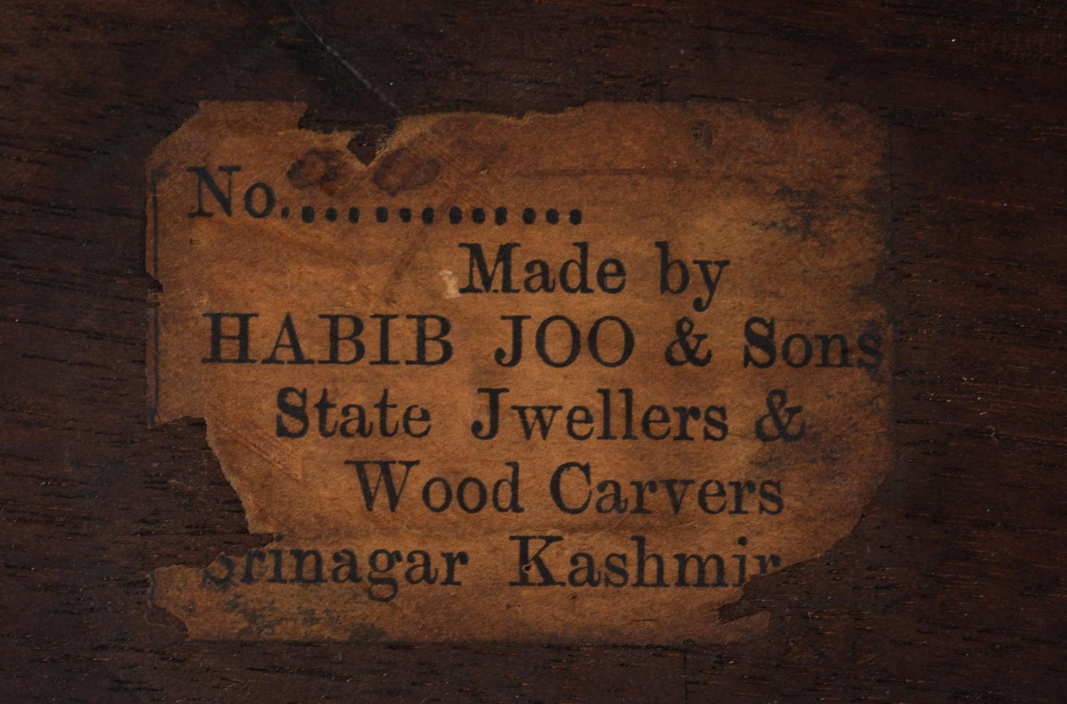 An Ornate Carved Indian Frame, Habib Joo & Sons