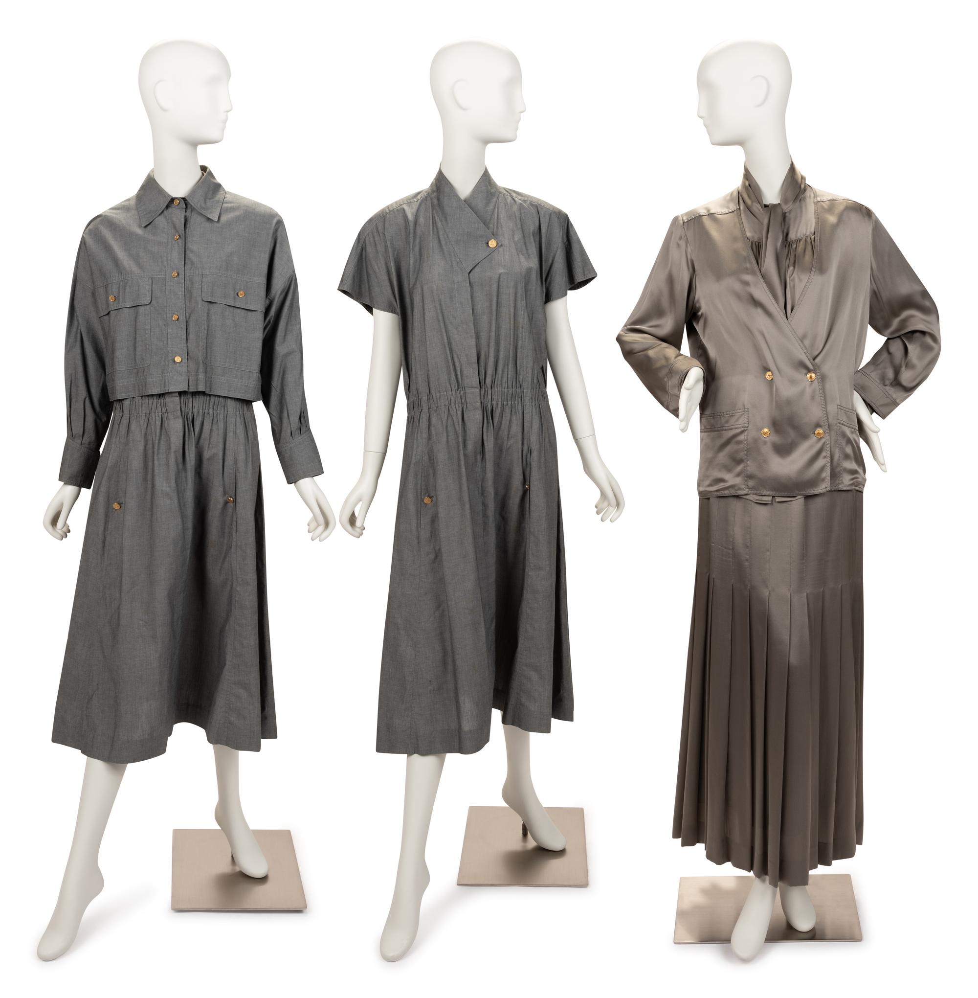 Two Grey Chanel Ensembles, 1980s