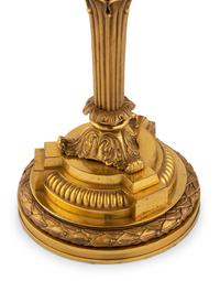 A Pair of George IV Gilt Bronze Colza Lamps