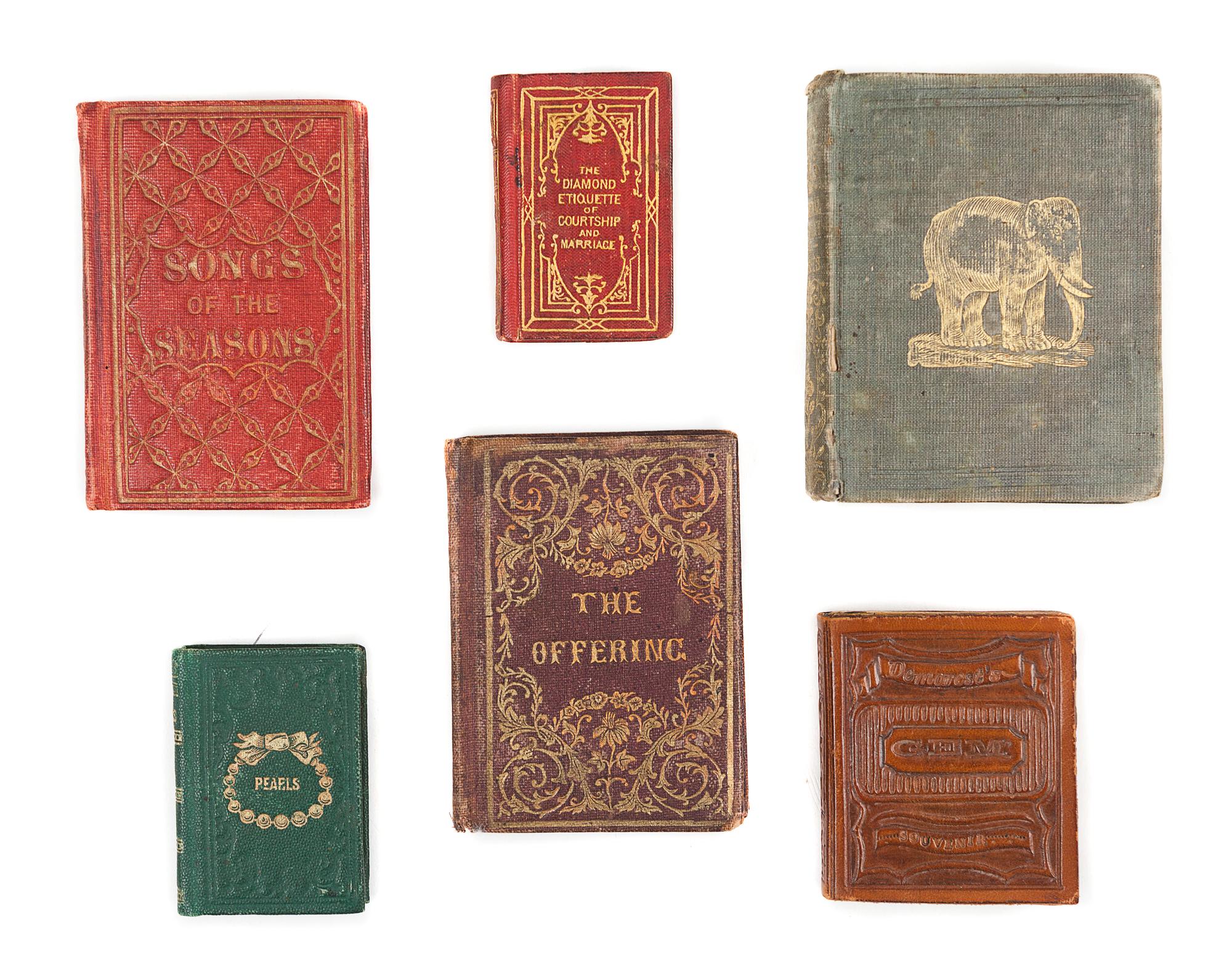 [MINIATURE BOOKS]. A group of 8 miniature books, comprising: