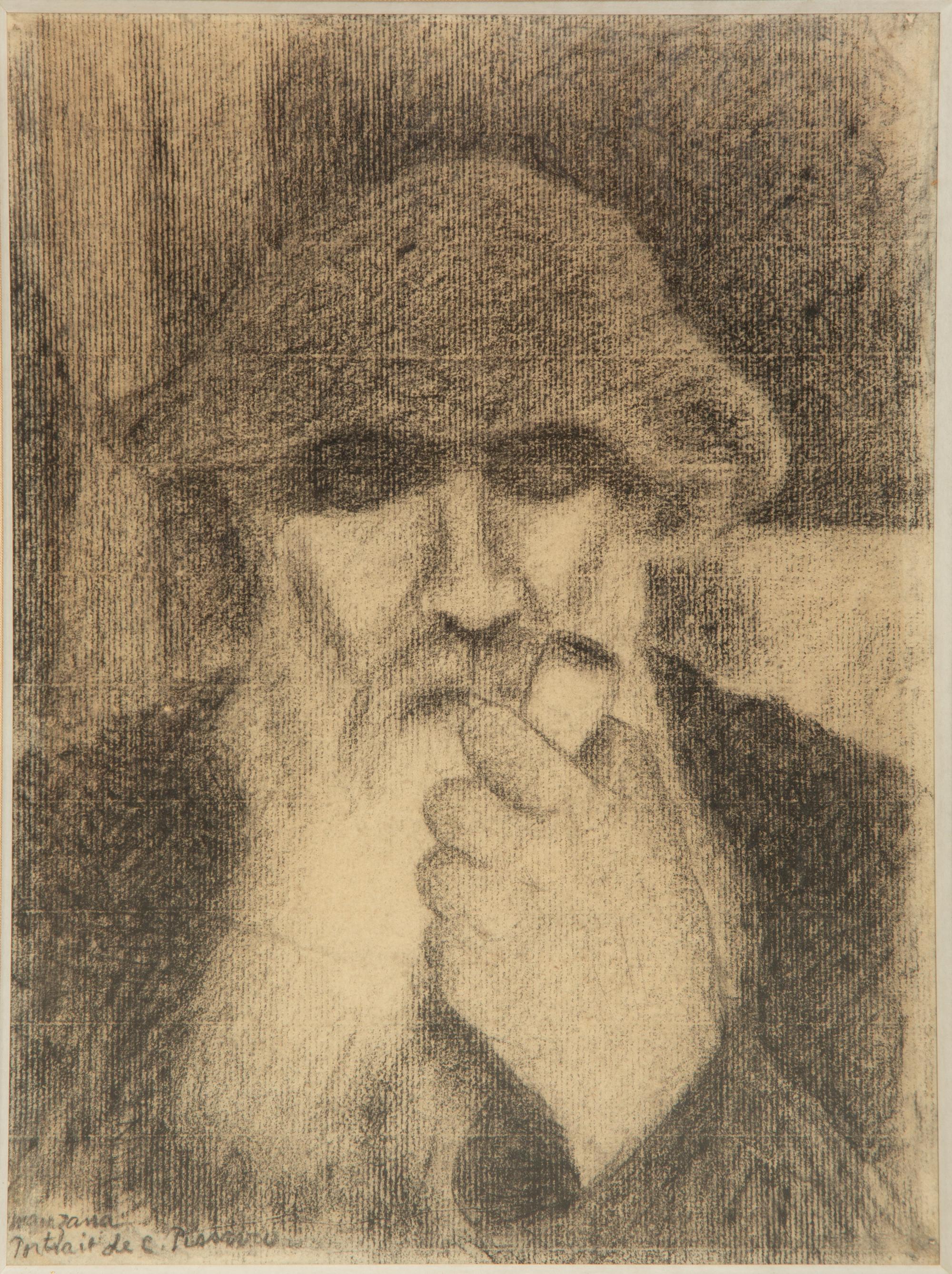 Portrait of Camille Pissarro Smoking Pipe